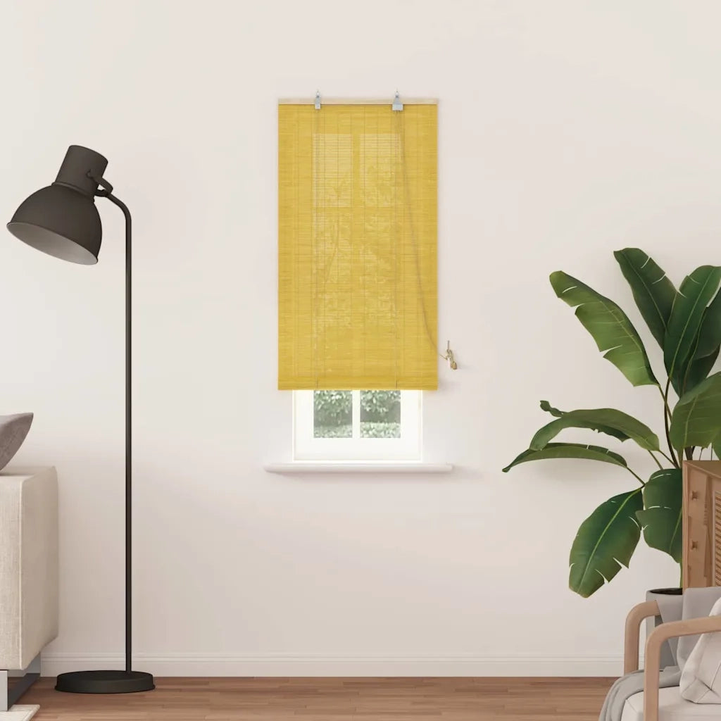 Tenda a rullo Giallo 60 x 220 cm Bambù 42006863