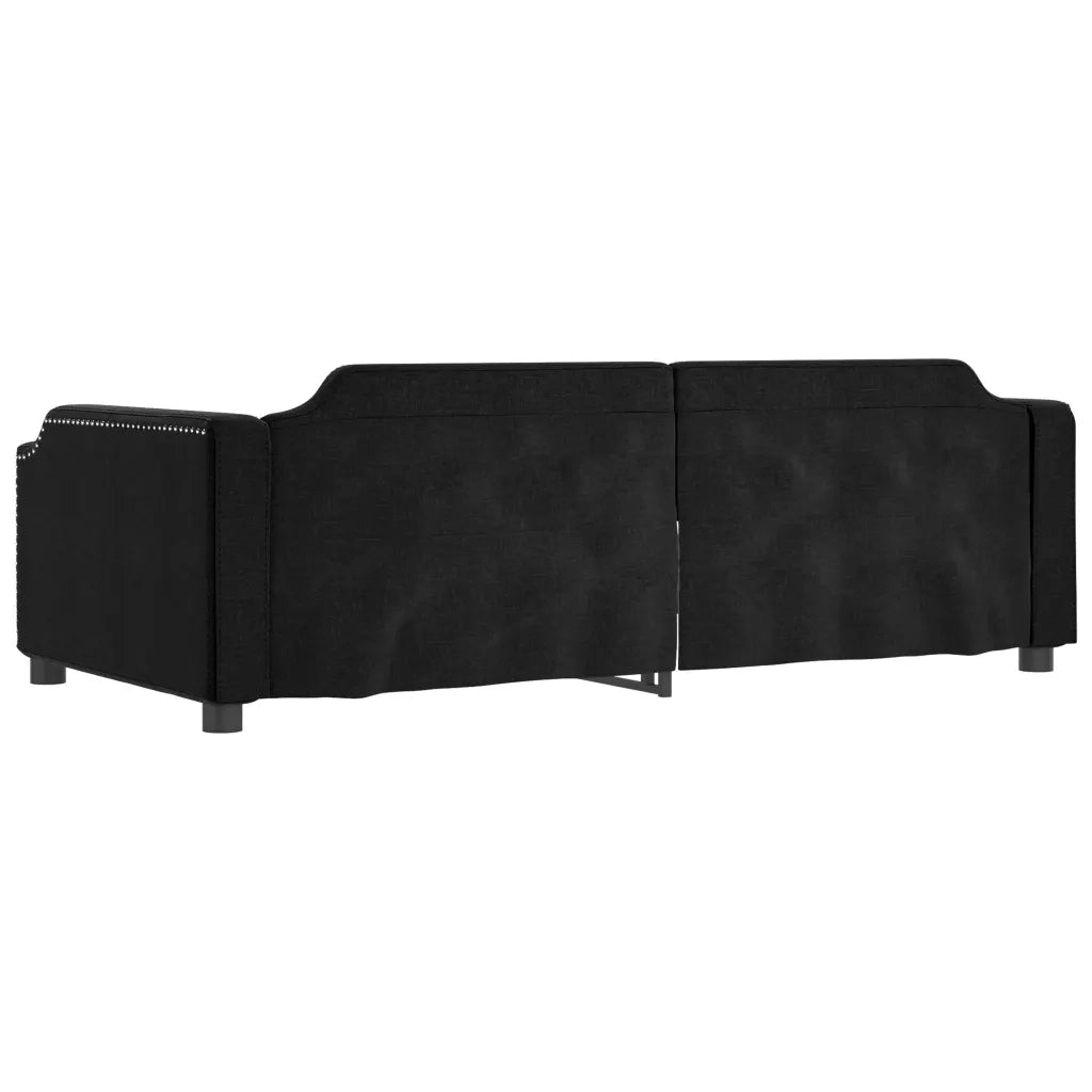 Divano Letto con Letto Estraibile Nero 80x200 Tessuto 3197631