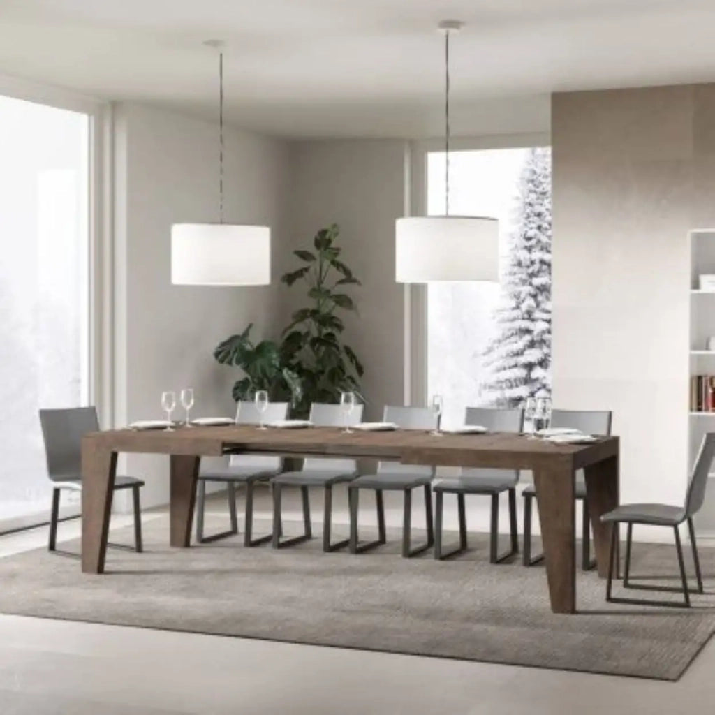 Tavolo allungabile 180/284x90 cm Naxy colore noce