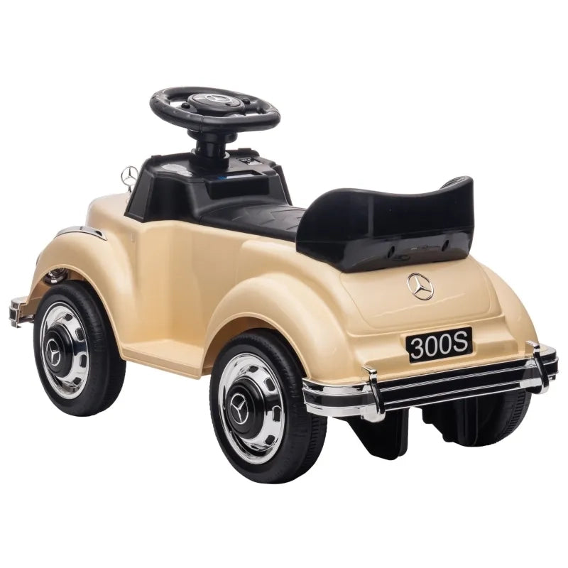 Auto a spinta per bambini design Mercedes Benz 300 S, beige