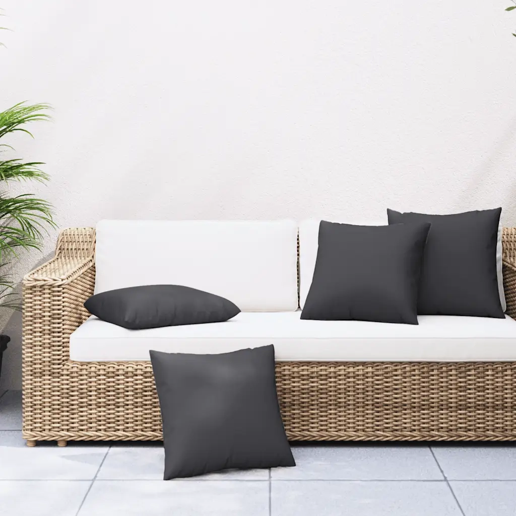 Cuscini per Divano 4 pz | Cuscini per sedie Neri 60x60 cm in Tessuto