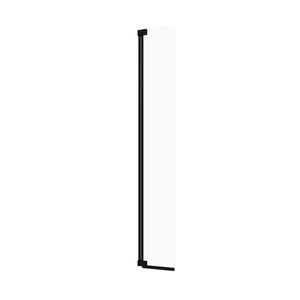 Anta girevole paraspruzzi 30cm vetro trasparente profili neri | Keros