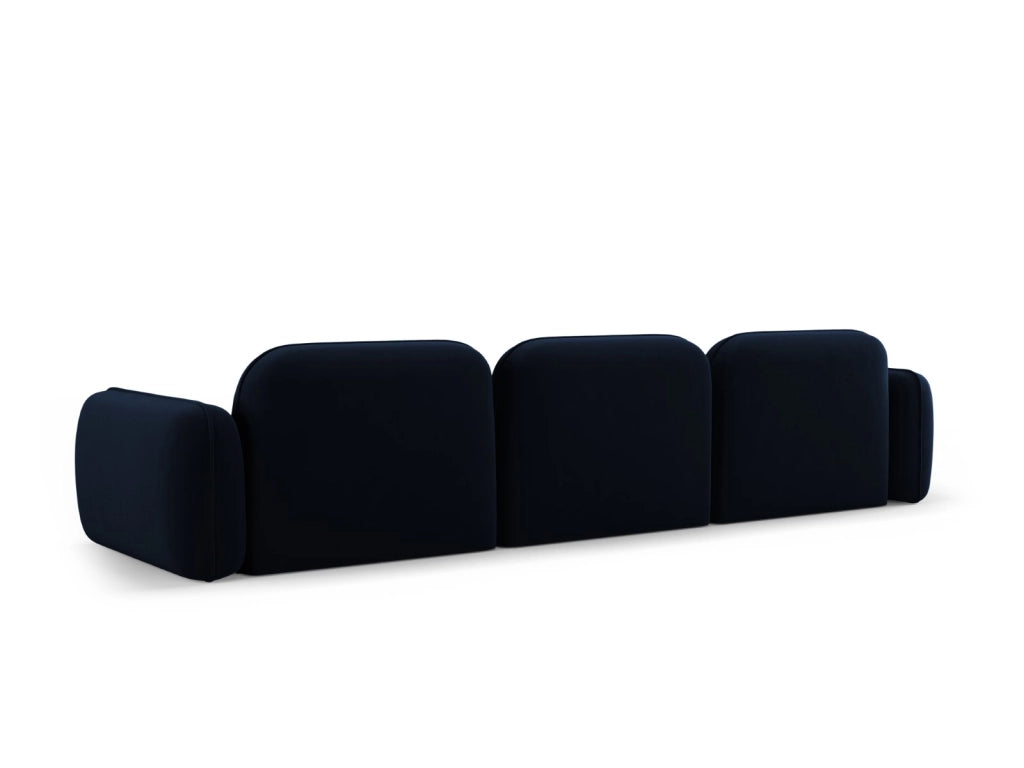 Cosmopolitan Design - Divano modulare "Sydney" 4 posti in velluto blu reale 