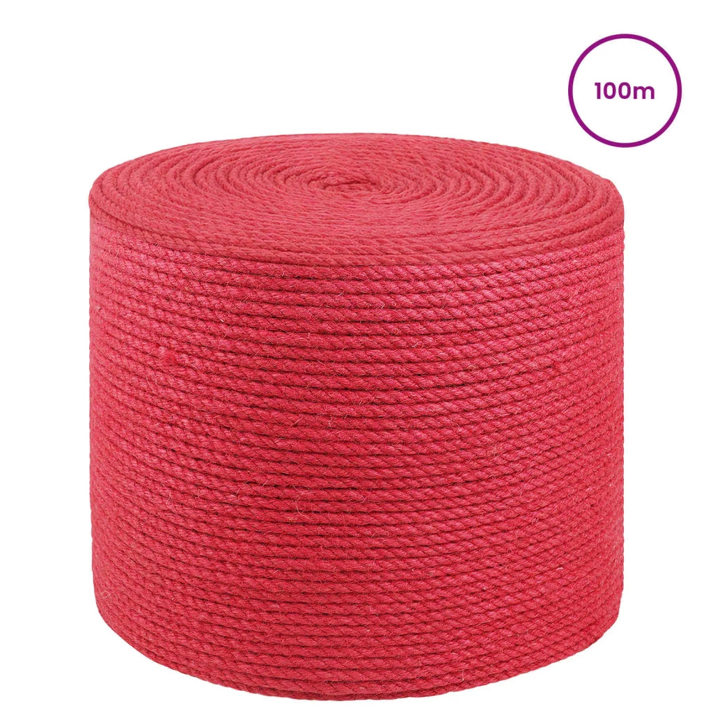 Corda di Juta 6 mm Rosso 100% juta Tossa 42011703