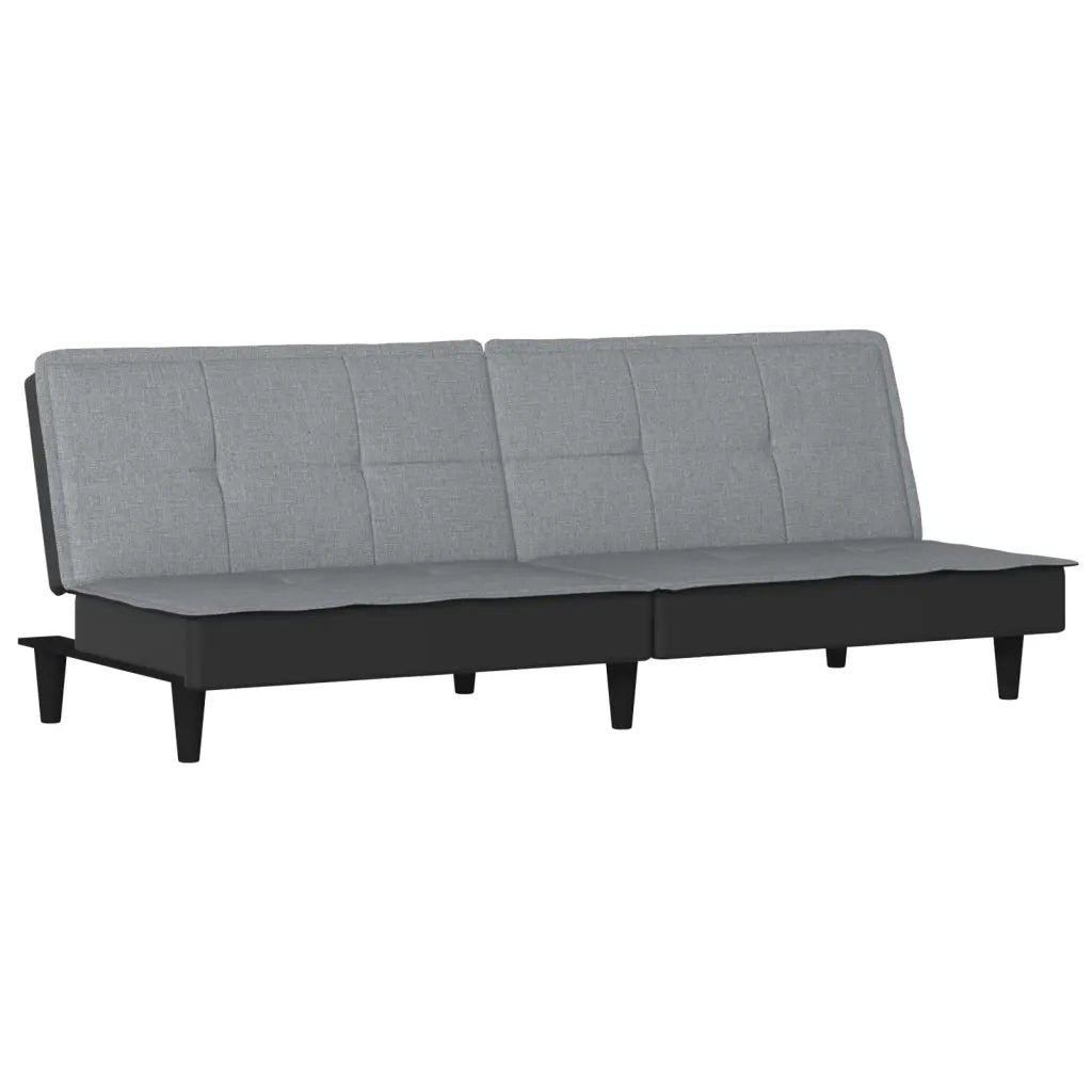 Divano Letto Grigio Chiaro in Tessuto 351913