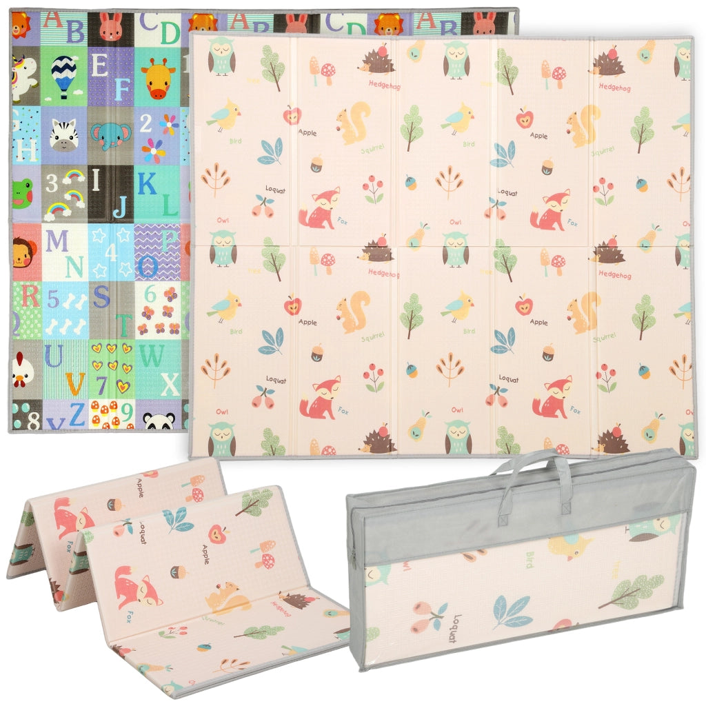 Tappeto per Bambini con Numeri e Lettere ¨C Minimal ¨C Multicolore, XPE, 180x150 cm