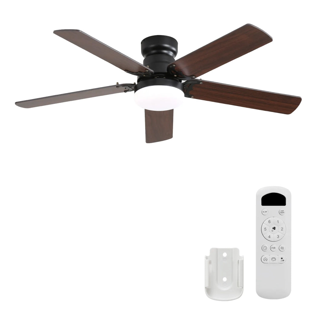 Ventilatore da soffitto piatto 106 cm con luce e telecomando, motore DC silenzioso, funzione timer e memoria luce