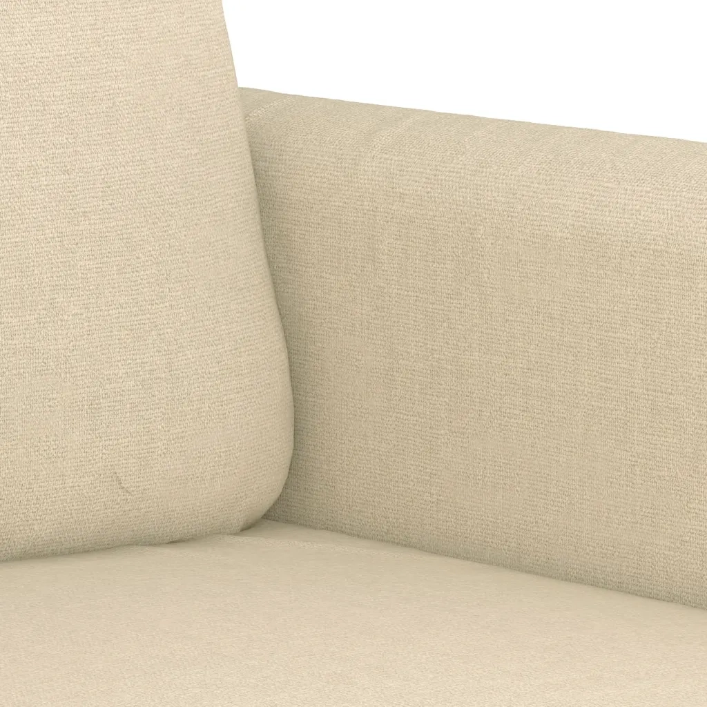 Divano a 2 Posti Crema 120 cm in Tessuto 359472