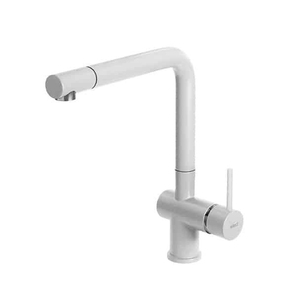 Rubinetto Miscelatore Cucina Elleci Stream Granitek Bianco MGKSTR68