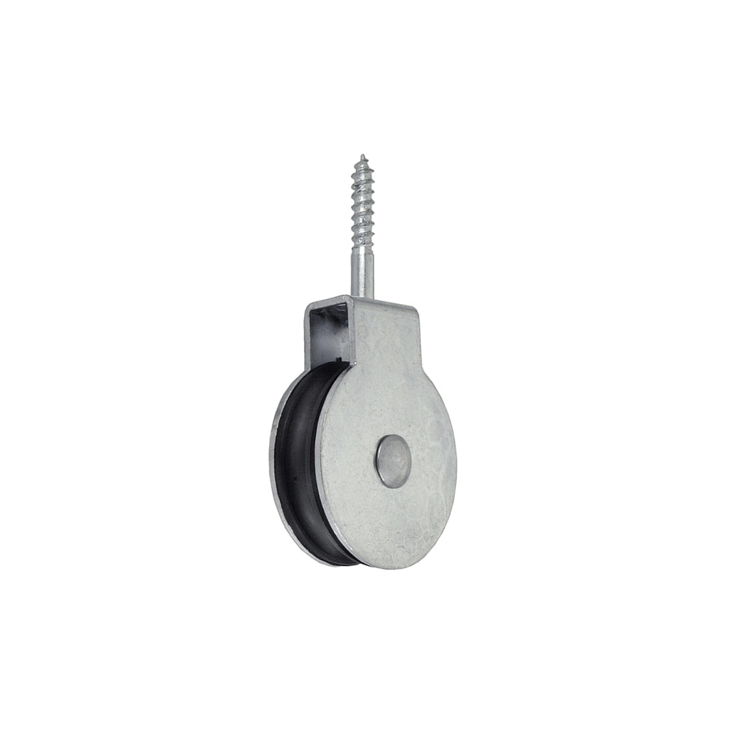 Carrucola con vite in acciaio zincato e poliammide Ø 40 mm. per funi 6 mm.