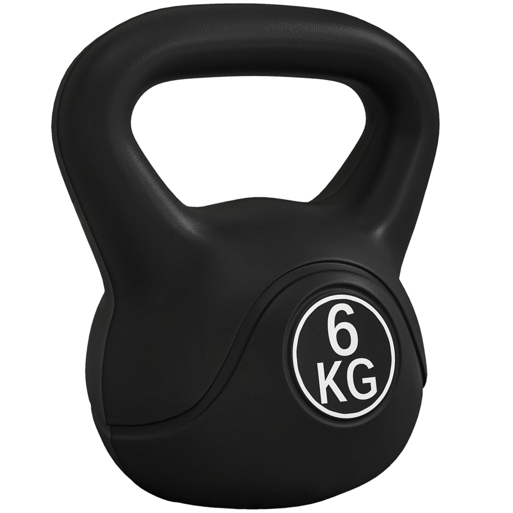 Kettlebell da 6 kg ¨C zephmum ¨C 20x13x22 cm Nero