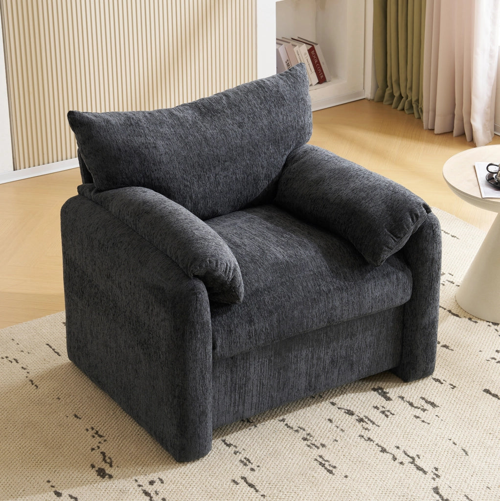 POLTRONA in ciniglia 96x82x84 cm grigio