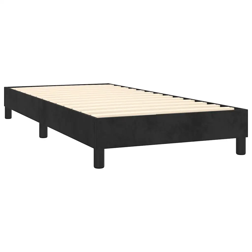 Giroletto a Molle con Materasso Nero 90x190 cm in Velluto 3141277