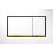 PLACCA DI COMANDO SIGMA 30 DOPPIO TASTO BIANCO ORO BIANCO GEBERIT