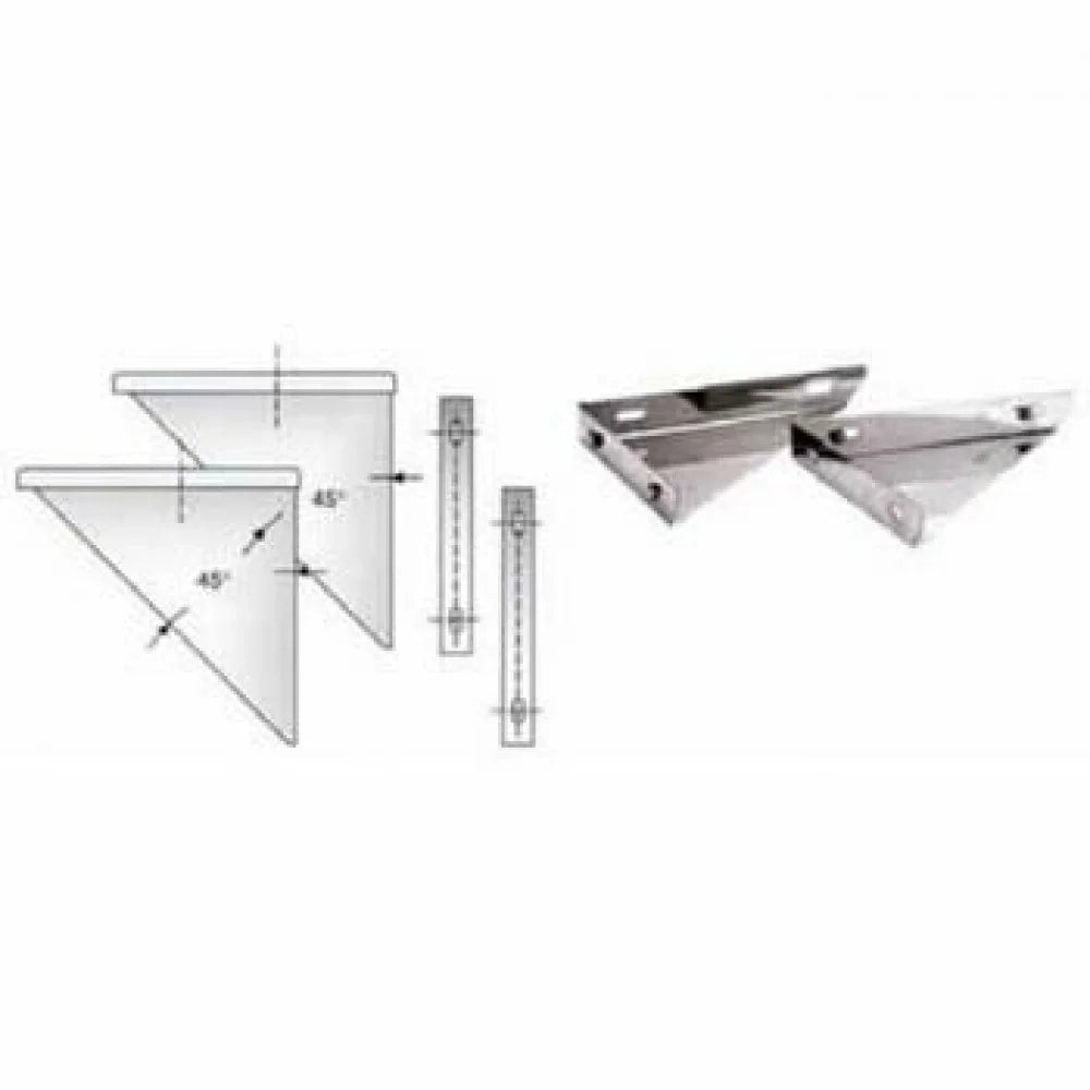 Inox doppia parete angolari per supporto murale d.100 b08x9ttvp7