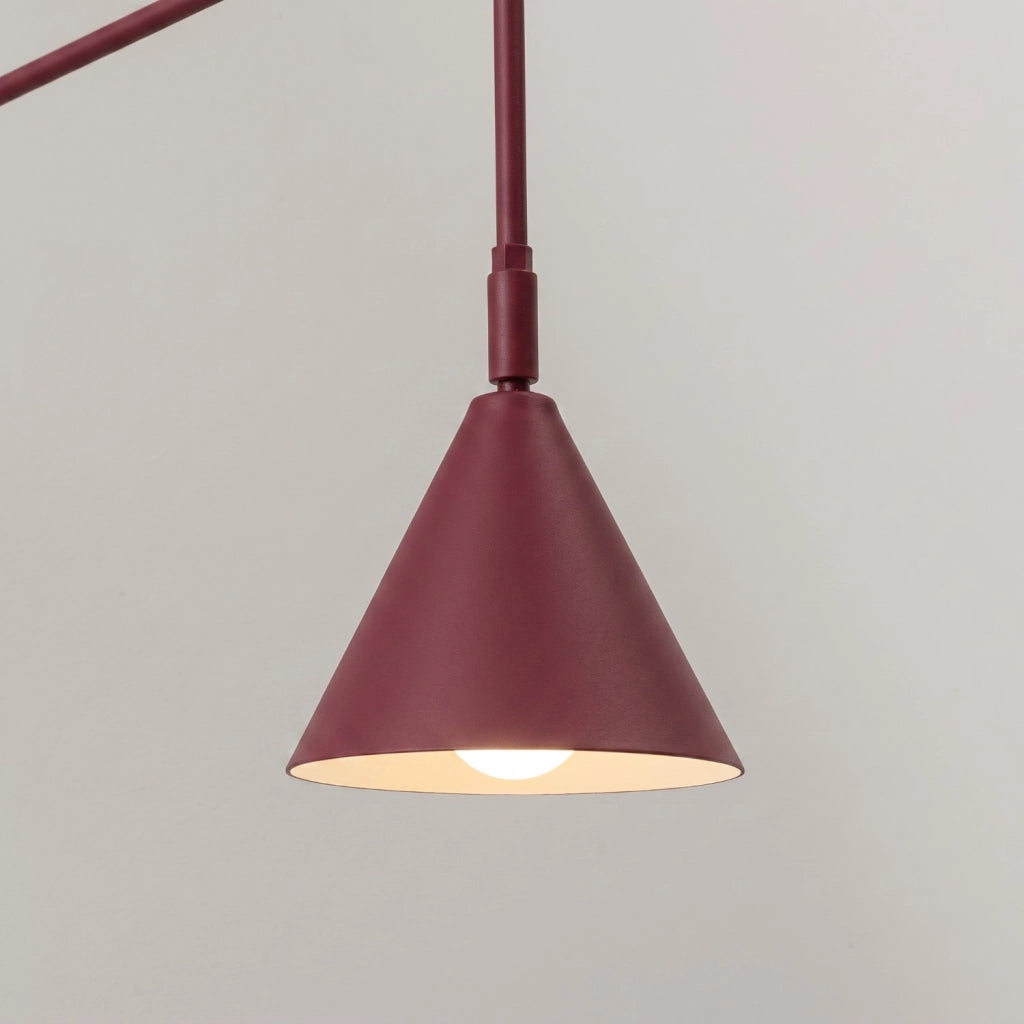 Applique NOX 1 bordeaux con interruttore