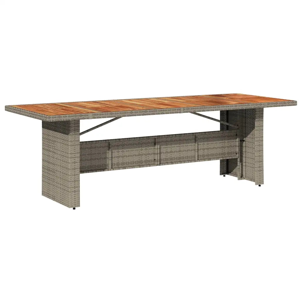 Set Bistrò da Giardino 9 pz con Cuscini in Polyrattan Grigio 3277259