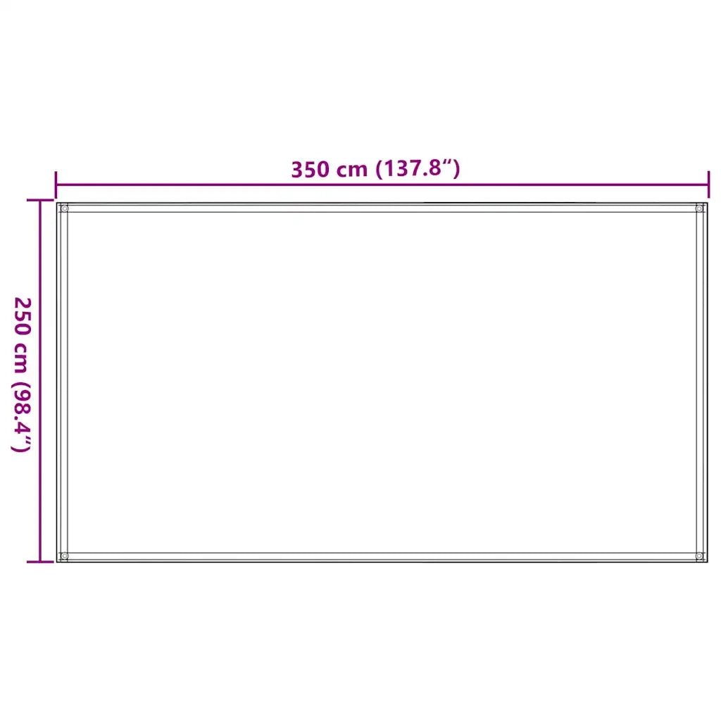 Tappeto da Tenda 250x350 cm Antracite e Bianco 310822