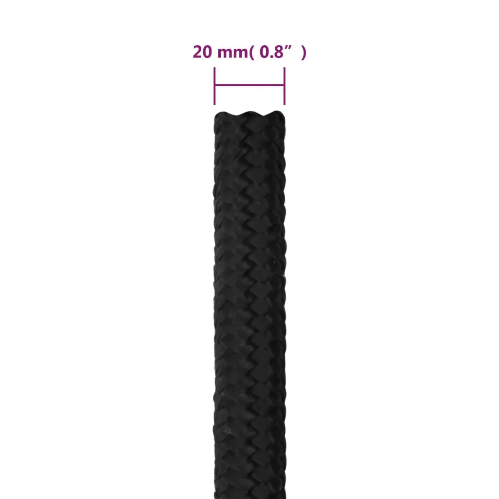 Corda per barca Completamente Nera 20 mm 50 m in Polipropilene 152527