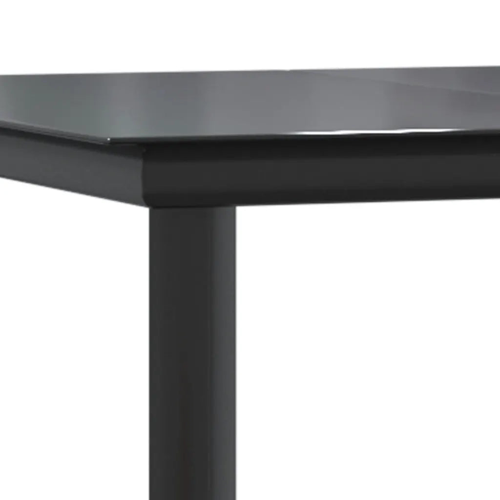 Set da Pranzo da Giardino 5 pz Nero con Cuscini in Polyrattan 3212736