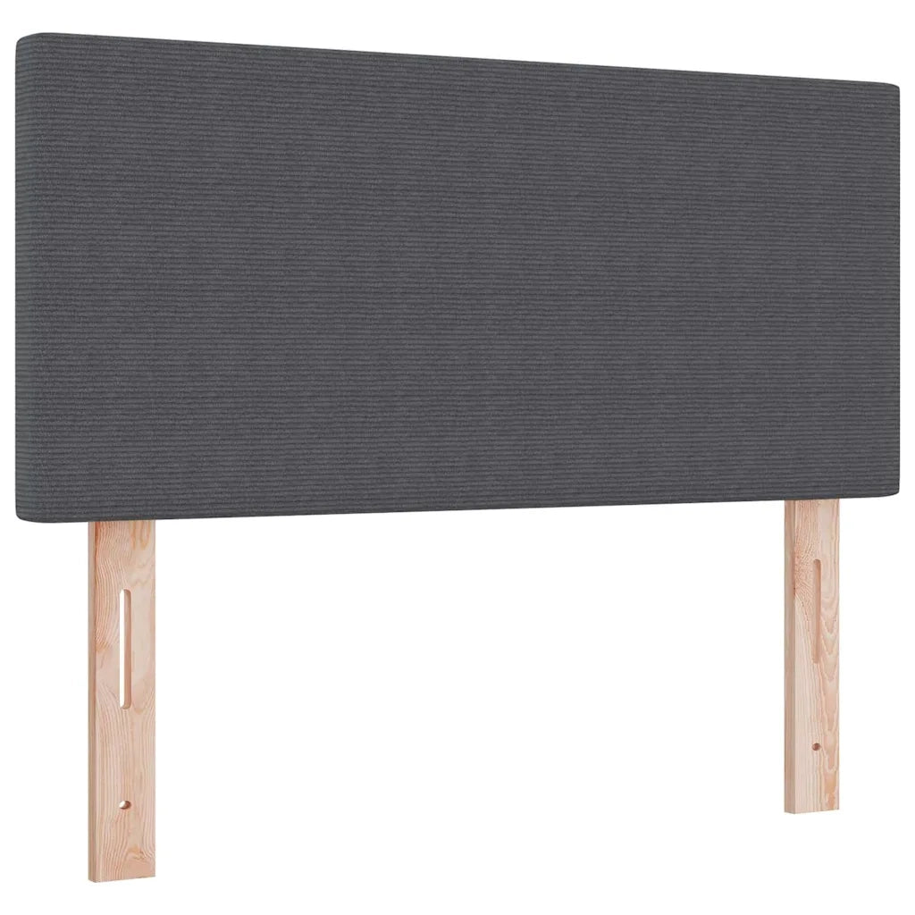 Testiera | Testata Grigio scuro 90 cm Tessuto in Cords