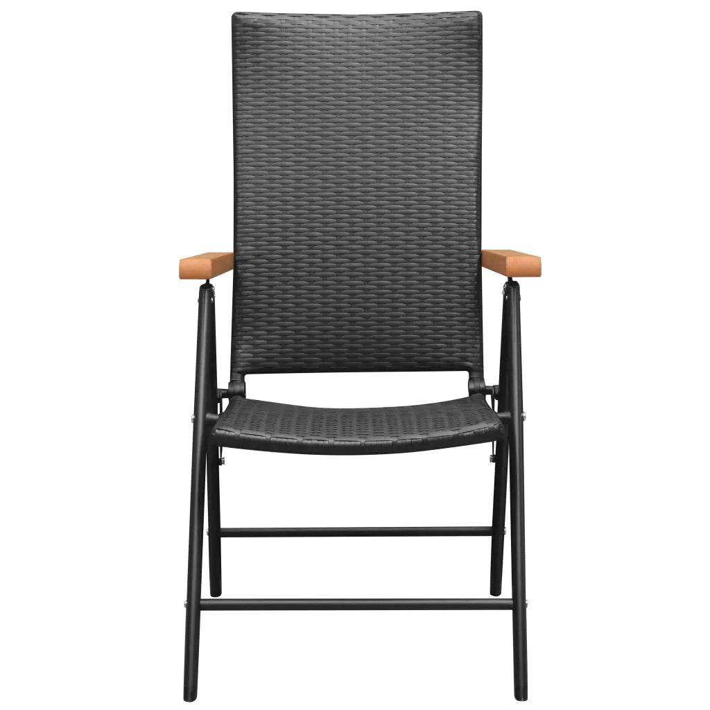 Set da Pranzo da Giardino 5 pz Nero e Marrone 3060072