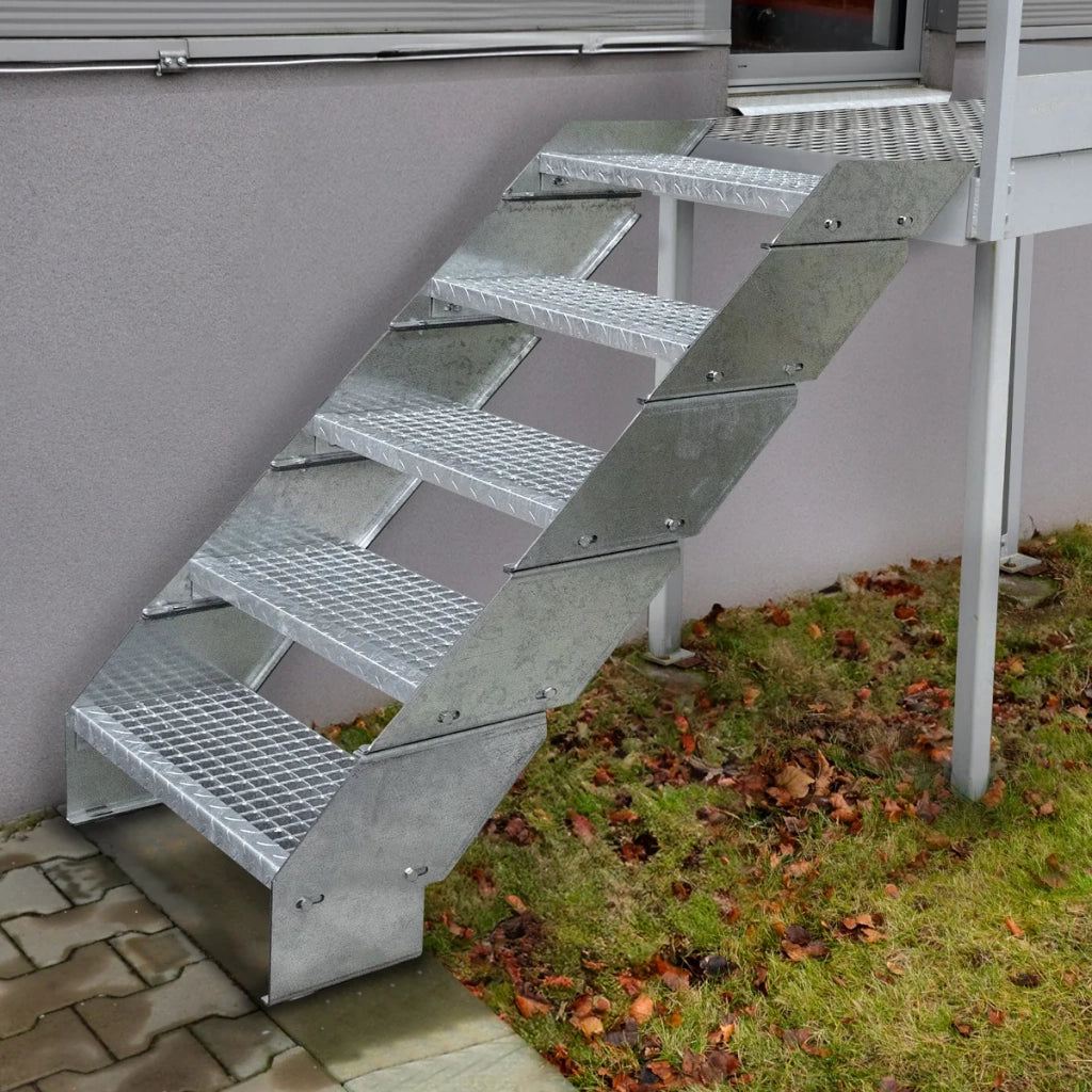 Scala zincata regolabile a 3 elementi - larghezza 900 mm