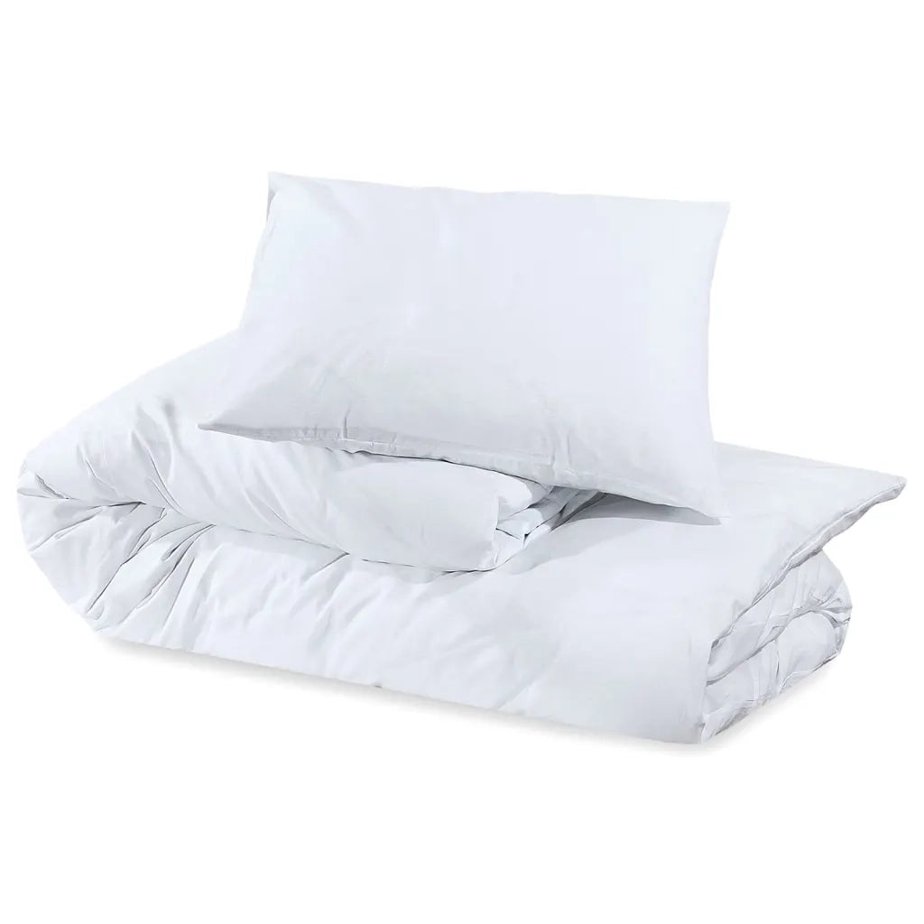 Set Copripiumino Bianco 200x200 cm in Cotone 136159