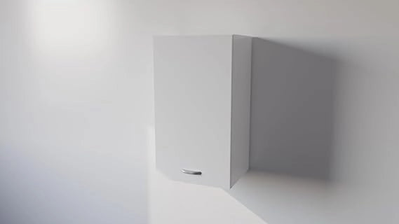 Pensile Cucina in Legno Nobilitato Bianco Mobile Alto con 1 Anta, Pensile Componibile Moderno Made in Italy (H60XL40XP32cm)