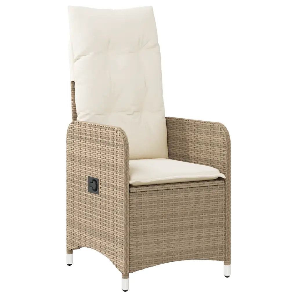 Set da Bistrò da Giardino 9 pz con Cuscini Beige in Polyrattan 3277106