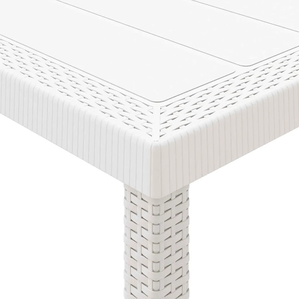 Tavolo da Giardino Bianco 100 x 100 x 73 cm polyrattan 871682