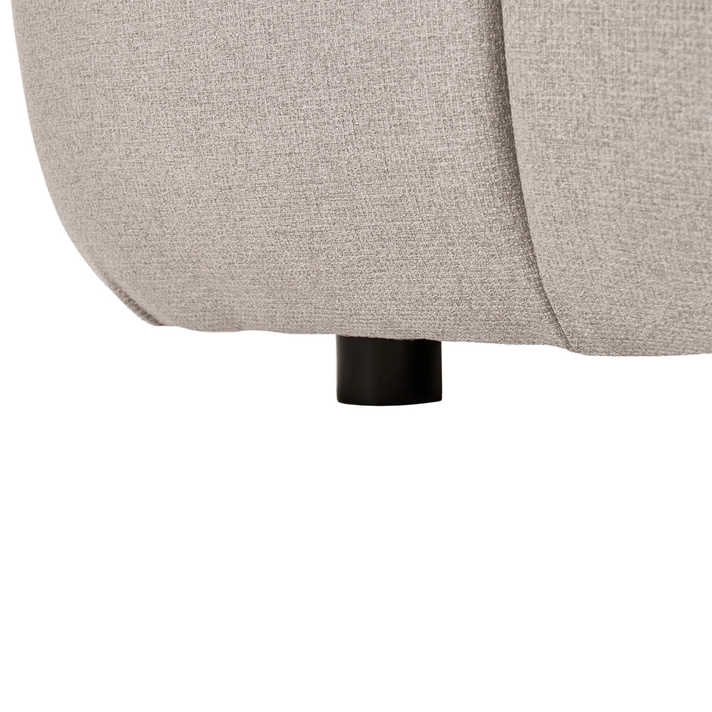 Modulo Angolare Modulare Beige in Tessuto Imbottito, 1 Posto, Stile Moderno