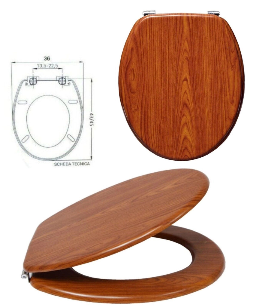 SEDILE COPRIWATER UNIVERSALE PER BAGNO COPRI WC WATER IN LEGNO MDF 18" 52987A