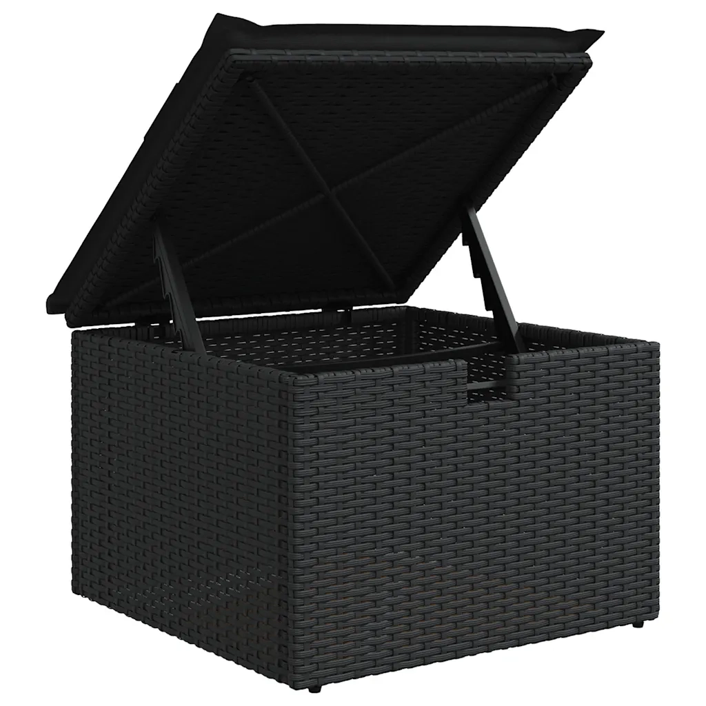 Set Divani da Giardino con Cuscini 8 pz Nero in Polyrattan 3275145