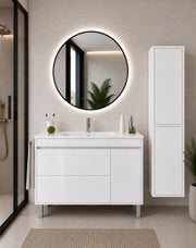 Mobile bagno con lavabo ORIGENBATH CAPRERA senza specchio 90x40 cm bianco con colonna