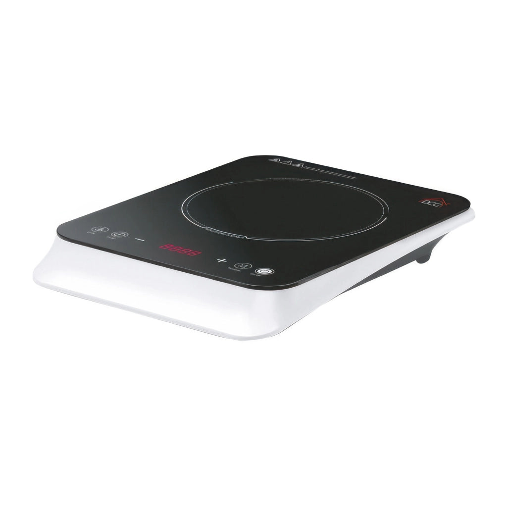 Piastra a Induzione DCG 2000 W Portatile in Cristallo Nero con Controlli Touch