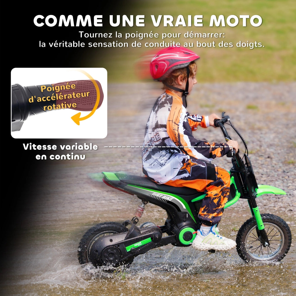 Moto elettrica per bambini ¨C Minimal ¨C 12'' verde