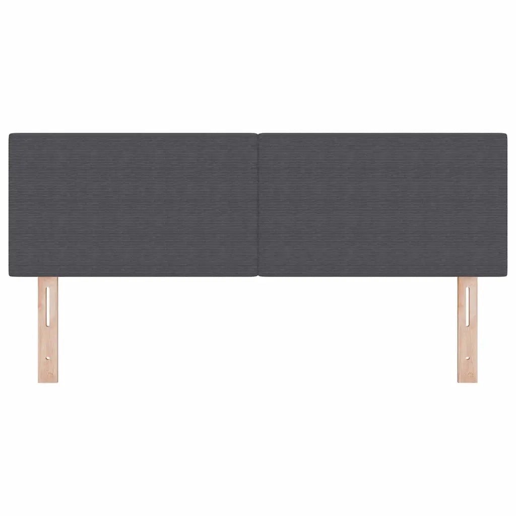 Testiera | Testata Grigio scuro 160 cm Tessuto in Cords
