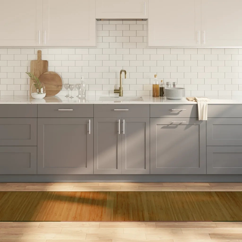 Tappeto Rettangolare Marrone 70x1000 cm in Bambù 376896