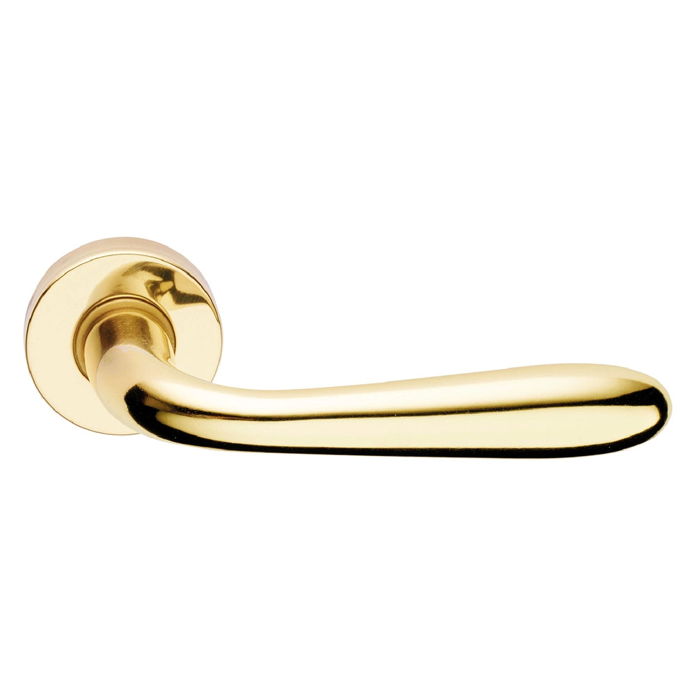 1pz maniglia porta blindata rosetta tonda 'goccia' sx - lucido verniciato cod:ferx.3043072nlm