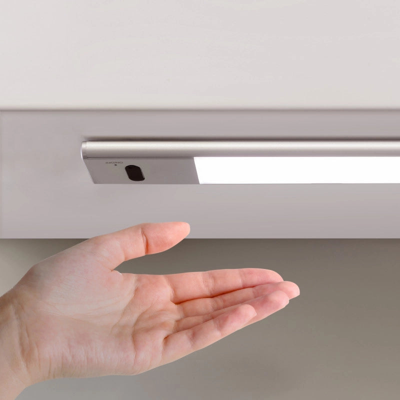 Lampada LED ricaricabile con USB Kaus con sensore di prossimità, L400mm, Tecnoplastica e Alluminio, Anodizzato opaco