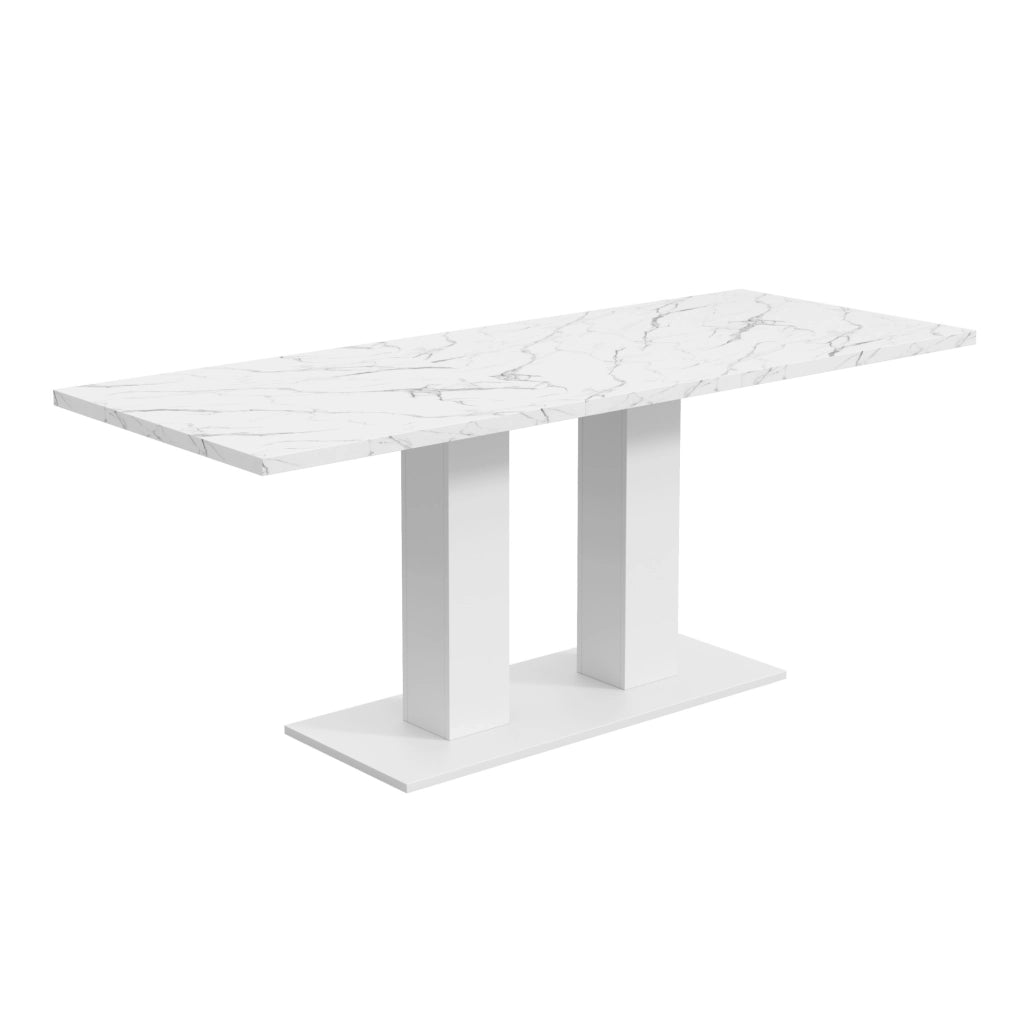 Tavolo da pranzo allungabile 140/180 cm in MDF bianco
