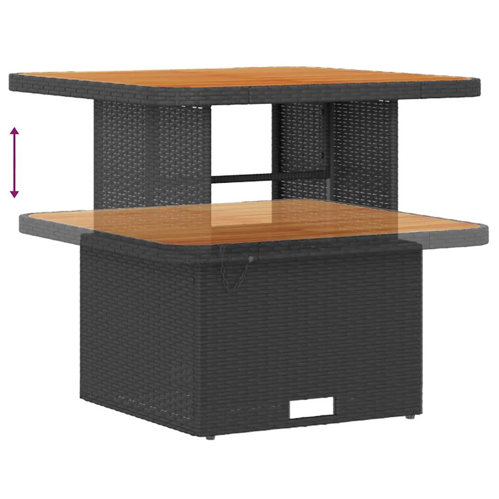 Set Divano da Giardino 8 pcs Nero polyrattan 3361815