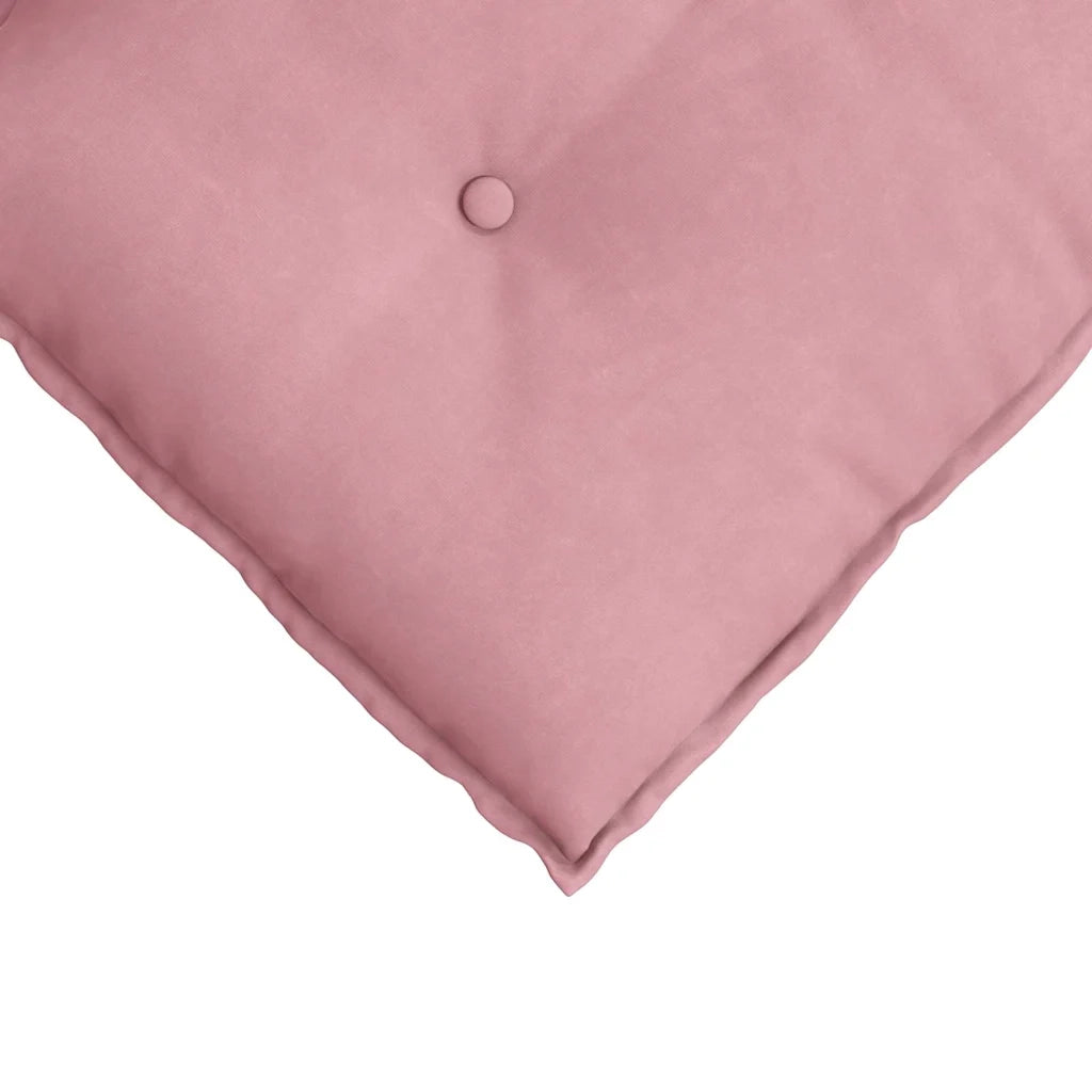 Cuscino per Schiena Rosa 60 x 50 cm Tessuto in Cords 42014679