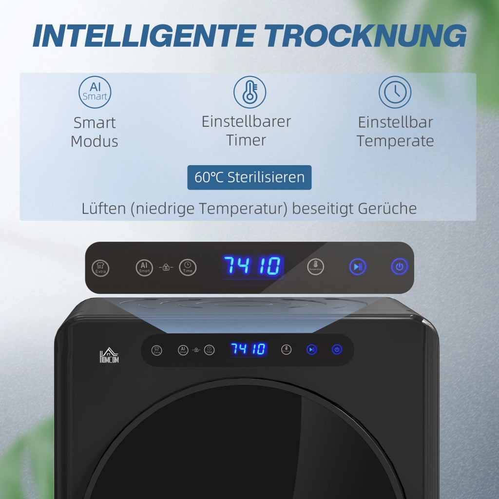 Asciugabiancheria 6 programmi 5kg ¨C zephmum ¨C 40-60¡ãC touch nero