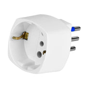 ADATTATORE SINGOLO 2P+T SPINA PRESA SCHUKO - 10A+T