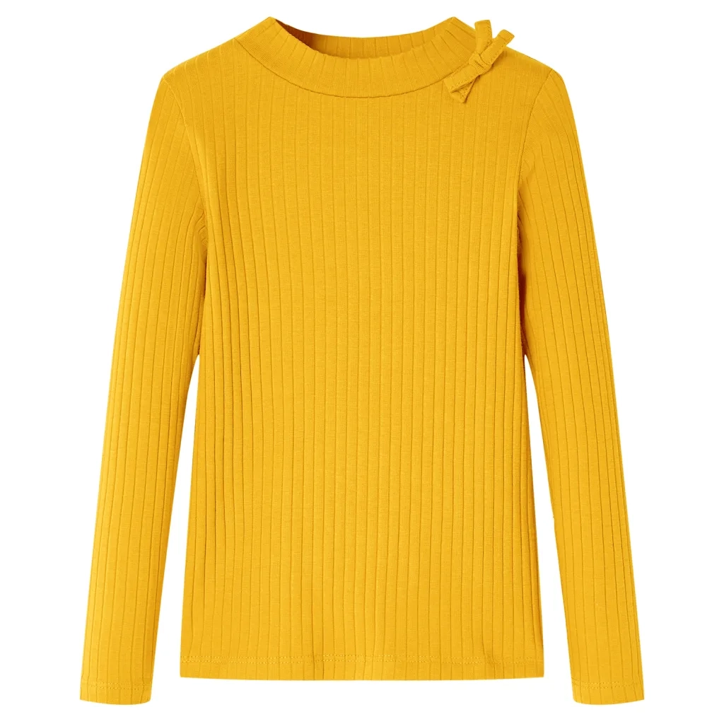 Maglietta da Bambina a Maniche Lunghe Ocra 92 14134