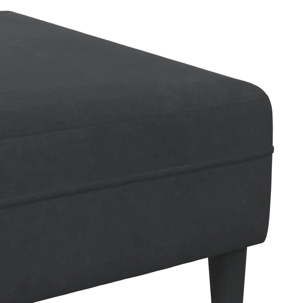 Divano 3 pcs Nero 250 x 188 x 76 cm Velluto 3335177