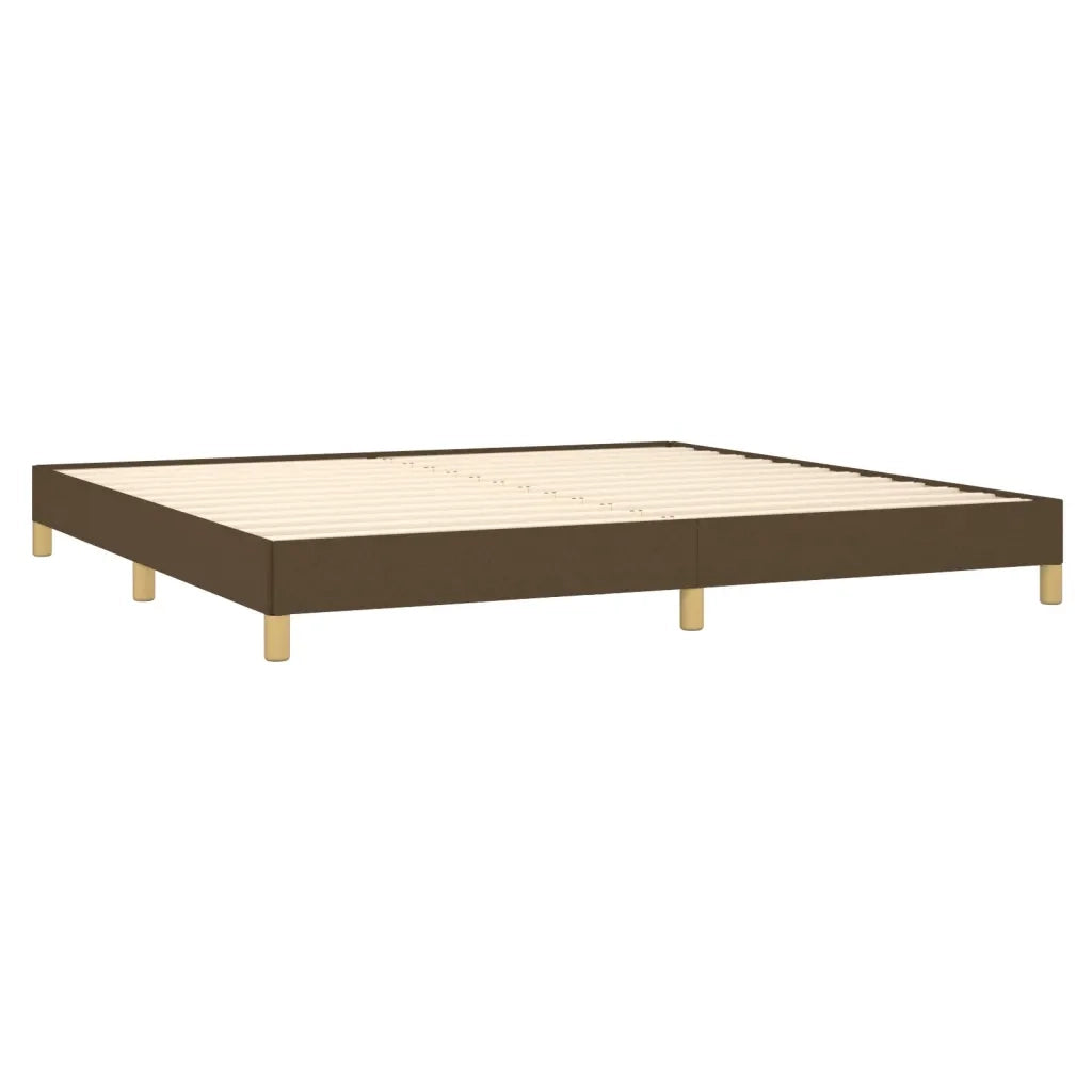 Giroletto senza Materasso Marrone Scuro 200x200 cm in Tessuto 346845