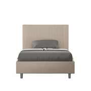 Letto 1 Piazza e Mezzo 130x200 cm con Rete Goya Tortora
